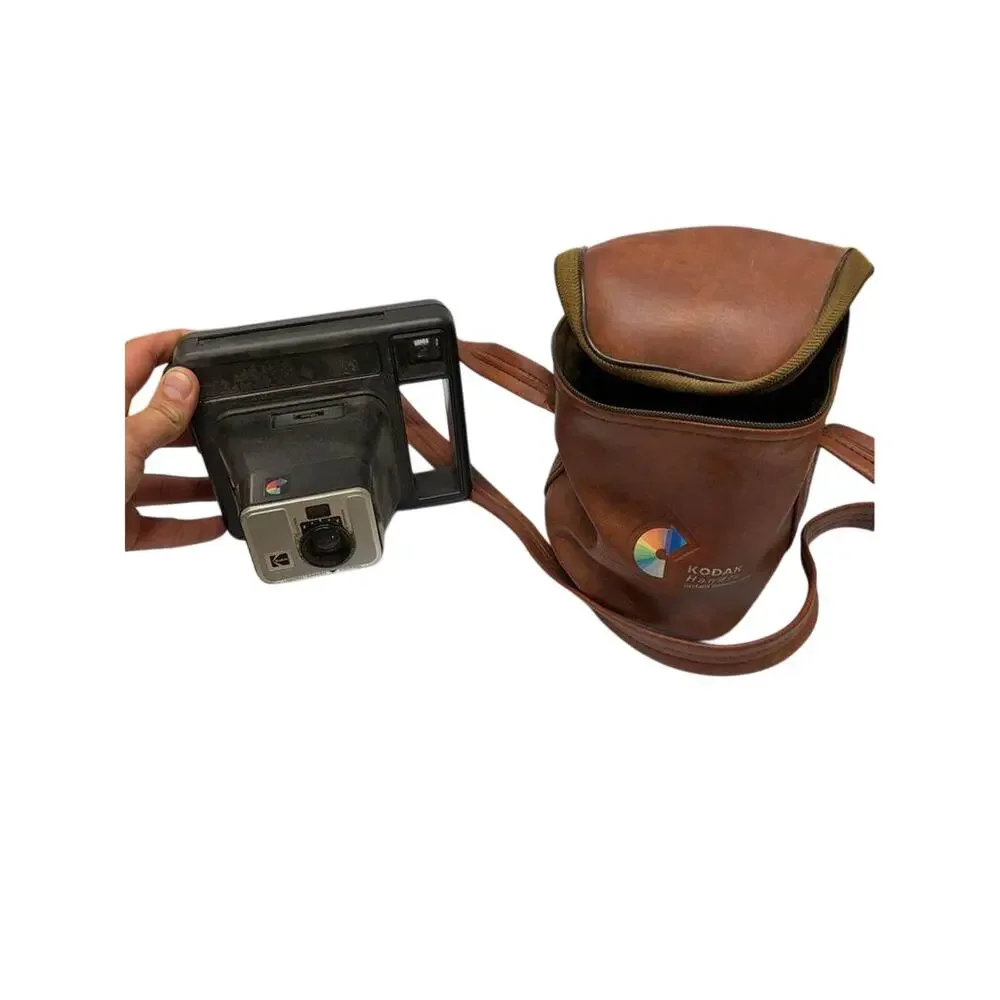 Vintage Kodak Handle Instant Camera with Carrying Case - UNTESTED